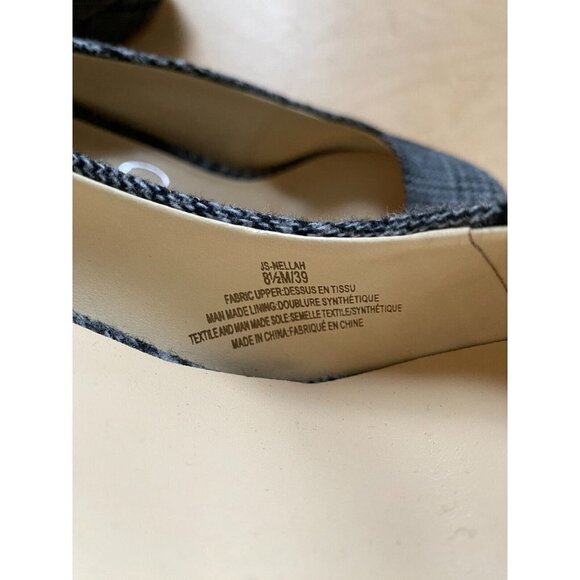 Jessica Simpson "Nellah" Platform Heel BNWT Black/White Plaid Fabric - Picture 7 of 8